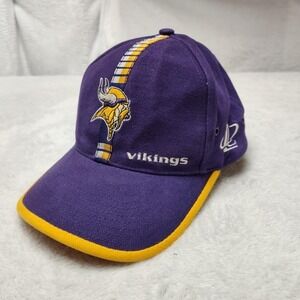 Minnesota Vikings Hat Cap Strap Back One Size Purple NFL Football Logo Athletic